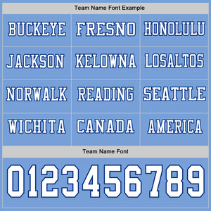 Custom Light Blue White-Royal Long Sleeve Authentic Football Jersey