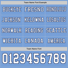 Load image into Gallery viewer, Custom Light Blue White-Navy Long Sleeve Authentic Football Jersey
