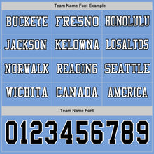 Load image into Gallery viewer, Custom Light Blue Black-White Long Sleeve Authentic Football Jersey
