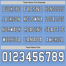 Load image into Gallery viewer, Custom Light Blue White-Black Long Sleeve Authentic Football Jersey
