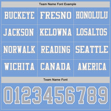 Load image into Gallery viewer, Custom Light Blue Gray-White Long Sleeve Authentic Football Jersey

