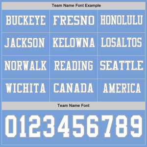 Custom Light Blue White-Gray Long Sleeve Authentic Football Jersey