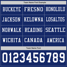 Laden Sie das Bild in den Galerie-Viewer, Custom Royal White Long Sleeve Authentic Football Jersey
