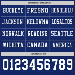 Custom Royal White Long Sleeve Authentic Football Jersey