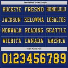 Laden Sie das Bild in den Galerie-Viewer, Custom Royal Yellow Long Sleeve Authentic Football Jersey
