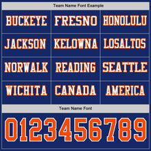 Laden Sie das Bild in den Galerie-Viewer, Custom Royal Orange-White Long Sleeve Authentic Football Jersey
