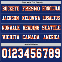 Laden Sie das Bild in den Galerie-Viewer, Custom Royal White-Orange Long Sleeve Authentic Football Jersey
