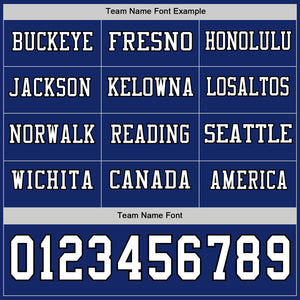 Custom Royal White-Black Long Sleeve Authentic Football Jersey