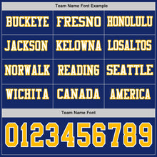 Laden Sie das Bild in den Galerie-Viewer, Custom Royal Gold-White Long Sleeve Authentic Football Jersey
