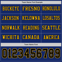 Laden Sie das Bild in den Galerie-Viewer, Custom Royal Black-Gold Long Sleeve Authentic Football Jersey
