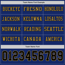 Laden Sie das Bild in den Galerie-Viewer, Custom Royal Black-Old Gold Long Sleeve Authentic Football Jersey
