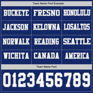 Custom Royal White-Gray Long Sleeve Authentic Football Jersey