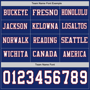 Custom Royal White-Crimson Long Sleeve Authentic Football Jersey