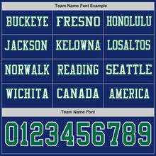 Laden Sie das Bild in den Galerie-Viewer, Custom Royal Kelly Green-White Long Sleeve Authentic Football Jersey
