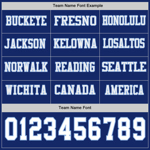 Custom Royal White-Light Blue Long Sleeve Authentic Football Jersey