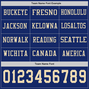 Custom Royal Cream Long Sleeve Authentic Football Jersey
