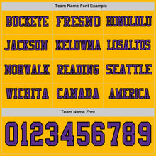 Загрузить изображение в средство просмотра галереи, Custom Gold Purple-Black Long Sleeve Authentic Football Jersey
