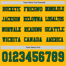 Laden Sie das Bild in den Galerie-Viewer, Custom Gold Kelly Green-Black Long Sleeve Authentic Football Jersey
