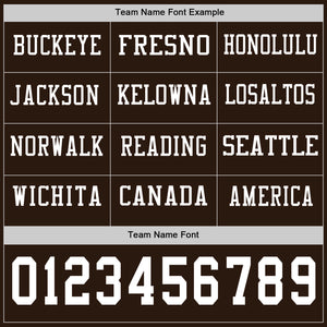 Custom Brwon White Long Sleeve Authentic Football Jersey