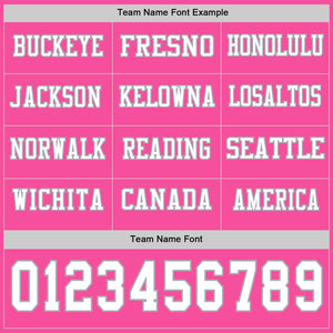 Custom Pink White-Gray Long Sleeve Authentic Football Jersey