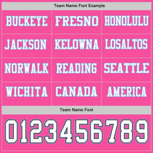 Charger l&#39;image dans la galerie, Custom Pink White Black-Light Blue Long Sleeve Authentic Football Jersey
