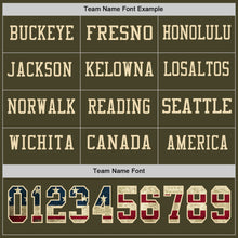 Charger l&#39;image dans la galerie, Custom Olive Vintage USA Flag-Cream Long Sleeve Salute To Service Authentic Football Jersey
