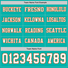 Charger l&#39;image dans la galerie, Custom Aqua White-Orange Long Sleeve Authentic Football Jersey
