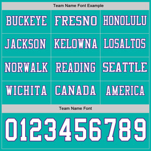 Custom Aqua White-Purple Long Sleeve Authentic Football Jersey