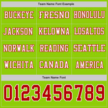 Charger l&#39;image dans la galerie, Custom Neon Green Red-White Long Sleeve Authentic Football Jersey
