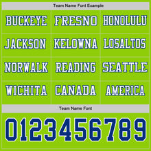 Charger l&#39;image dans la galerie, Custom Neon Green Royal-White Long Sleeve Authentic Football Jersey
