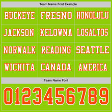 Laden Sie das Bild in den Galerie-Viewer, Custom Neon Green Orange-White Long Sleeve Authentic Football Jersey
