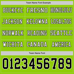 Custom Neon Green Black-White Long Sleeve Authentic Football Jersey