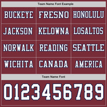 Charger l&#39;image dans la galerie, Custom Burgundy White-Navy Long Sleeve Authentic Football Jersey
