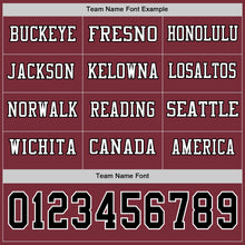 Charger l&#39;image dans la galerie, Custom Burgundy Black-White Long Sleeve Authentic Football Jersey
