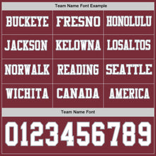 Charger l&#39;image dans la galerie, Custom Burgundy White-Gray Long Sleeve Authentic Football Jersey
