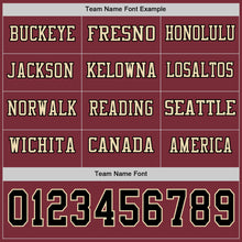 Charger l&#39;image dans la galerie, Custom Burgundy Black-Cream Long Sleeve Authentic Football Jersey
