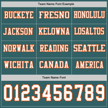 Charger l&#39;image dans la galerie, Custom Midnight Green White-Orange Long Sleeve Authentic Football Jersey
