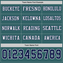 Charger l&#39;image dans la galerie, Custom Midnight Green Navy-White Long Sleeve Authentic Football Jersey

