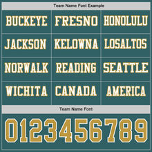 Charger l&#39;image dans la galerie, Custom Midnight Green Old Gold-White Long Sleeve Authentic Football Jersey
