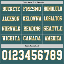 Charger l&#39;image dans la galerie, Custom Midnight Green White-Old Gold Long Sleeve Authentic Football Jersey
