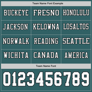 Custom Midnight Green White Gray-Black Long Sleeve Authentic Football Jersey