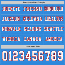 Charger l&#39;image dans la galerie, Custom Powder Blue White-Red Long Sleeve Authentic Football Jersey
