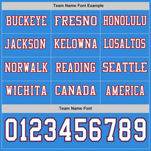 Charger l&#39;image dans la galerie, Custom Powder Blue White Royal-Red Long Sleeve Authentic Football Jersey
