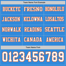 Charger l&#39;image dans la galerie, Custom Powder Blue White-Orange Long Sleeve Authentic Football Jersey
