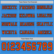 Charger l&#39;image dans la galerie, Custom Powder Blue Orange-Black Long Sleeve Authentic Football Jersey
