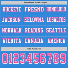 Charger l&#39;image dans la galerie, Custom Powder Blue Pink-White Long Sleeve Authentic Football Jersey
