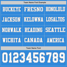 Charger l&#39;image dans la galerie, Custom Powder Blue White-Gray Long Sleeve Authentic Football Jersey
