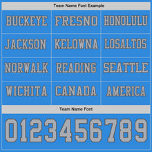 Charger l&#39;image dans la galerie, Custom Powder Blue Gray-Steel Gray Long Sleeve Authentic Football Jersey
