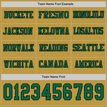 Charger l&#39;image dans la galerie, Custom Old Gold Kelly Green-Black Long Sleeve Authentic Football Jersey

