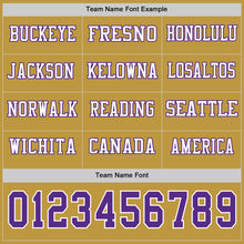 Charger l&#39;image dans la galerie, Custom Old Gold Purple-White Long Sleeve Authentic Football Jersey
